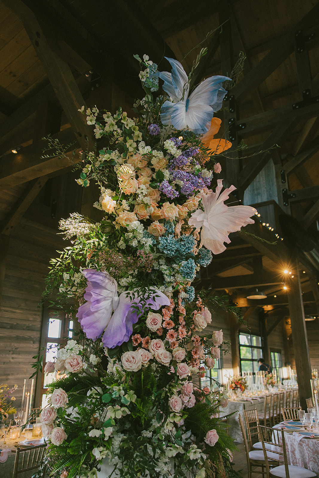 Floral Installation at Ranch Wedding